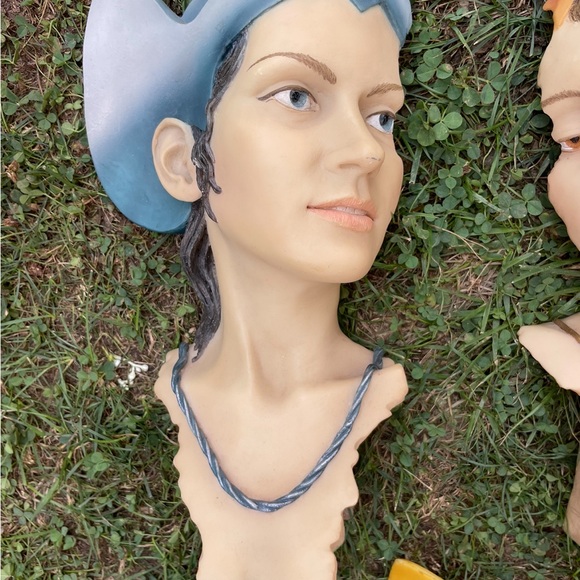 All 4!! Flambro USA 4 Seasons Summer Fall Aut Winter Spring Bust Sculpture - Picture 4 of 10